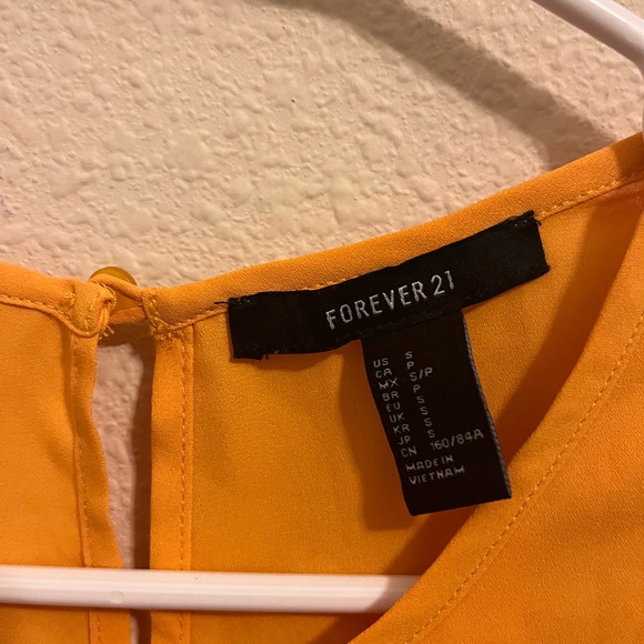 Forever 21 Vibrant Orange Sleeveless Blouse - Picture 3 of 5